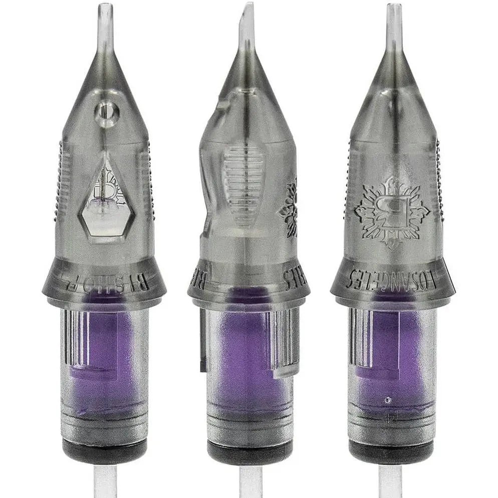 Box of 20 Bishop Da Vinci V2 Cartridges - 01 Round Liner - Black Silk Ink