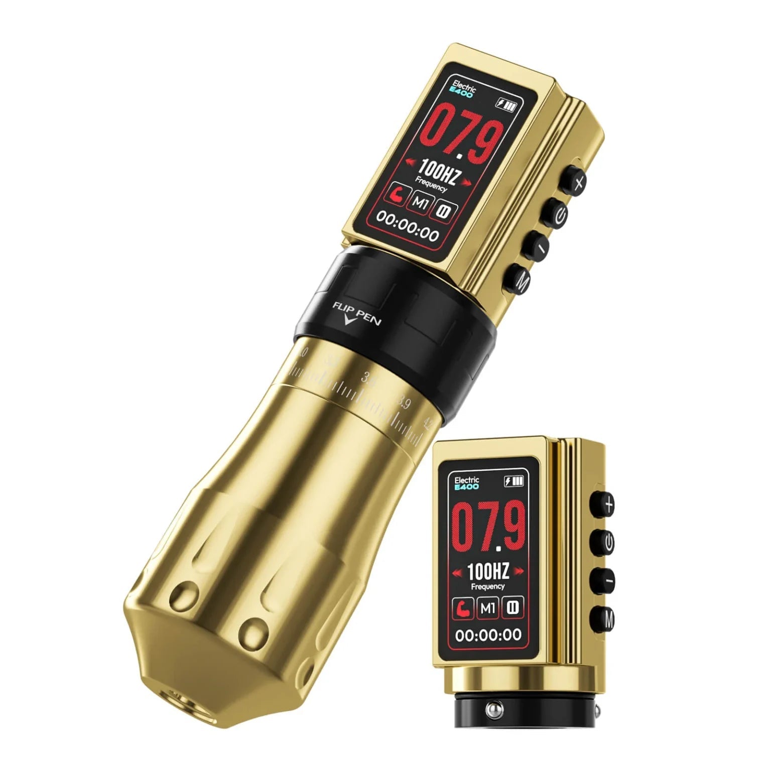 CNC E400 Wireless Tattoo Machine - Black Silk Ink