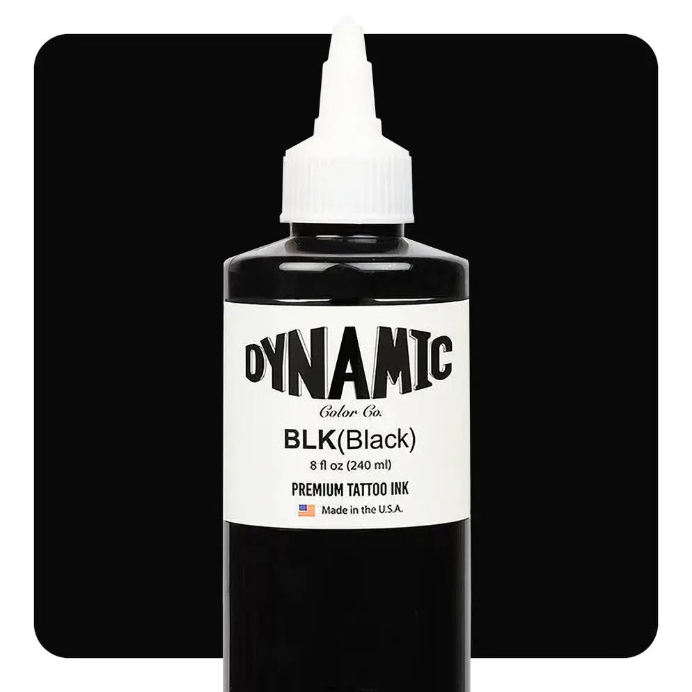 Dynamic Color Black Tattoo Ink (BLK) – 30ml & 240ml - Black Silk Ink