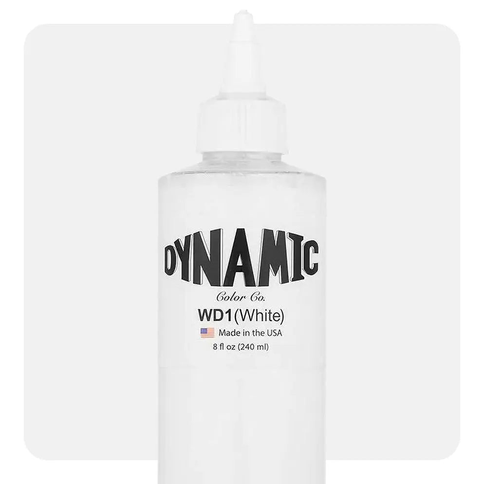 Dynamic Color White Tattoo Ink – 30ml & 240ml (1oz & 8oz) - Black Silk Ink
