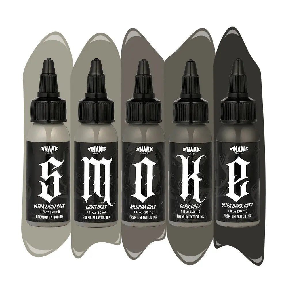 Dynamic Smoke Opaque Greys Set - 30ml bottles - Black Silk Ink