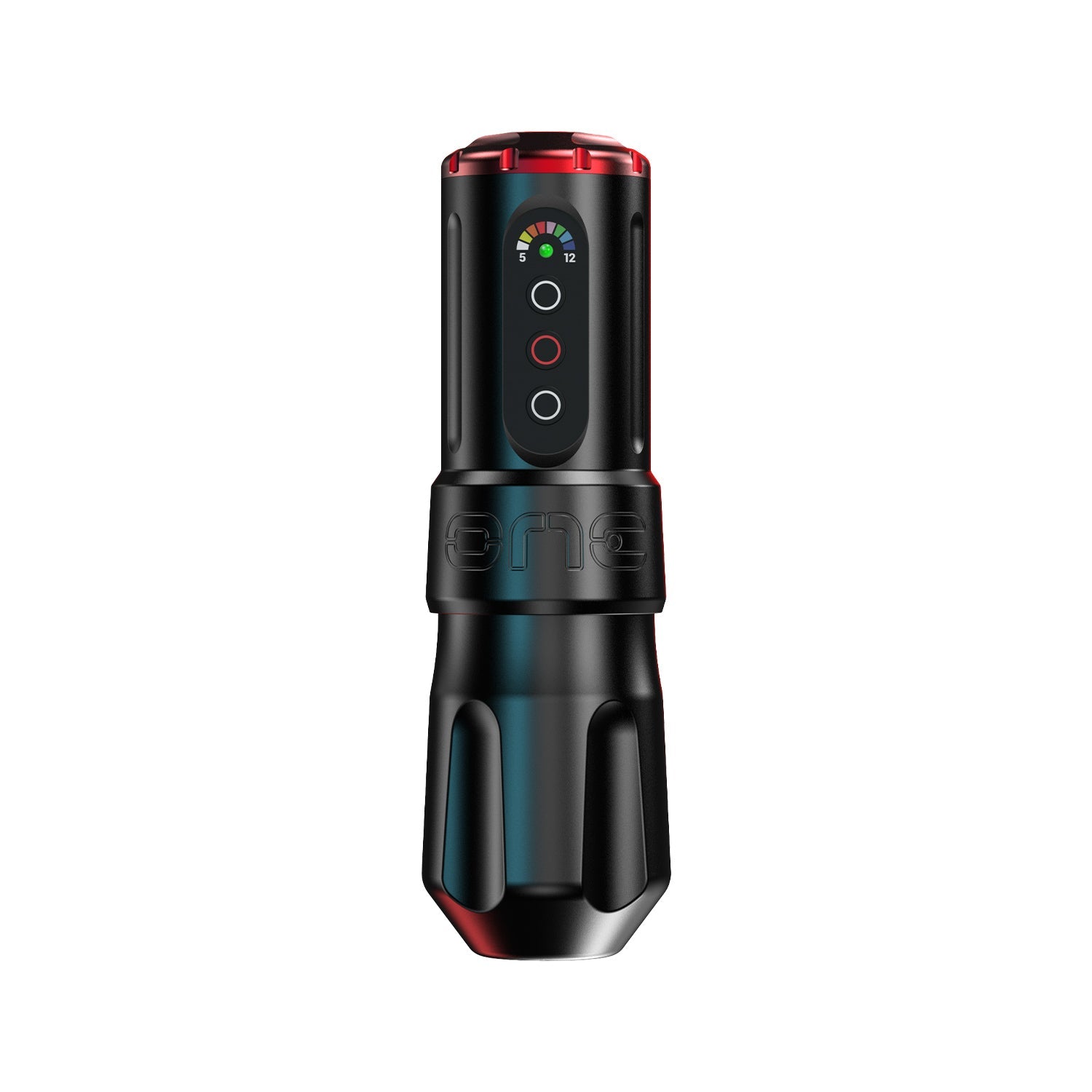 FK Irons ONE Wireless Tattoo Machine - Charcoal / Ruby - Black Silk Ink