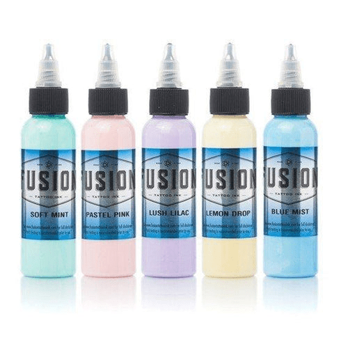 Fusion Ink Pastel Colour Set - 30ml bottles - Black Silk Ink