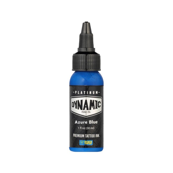 Platinum by Dynamic Tattoo Ink - Azure Blue 30 ml - Black Silk Ink