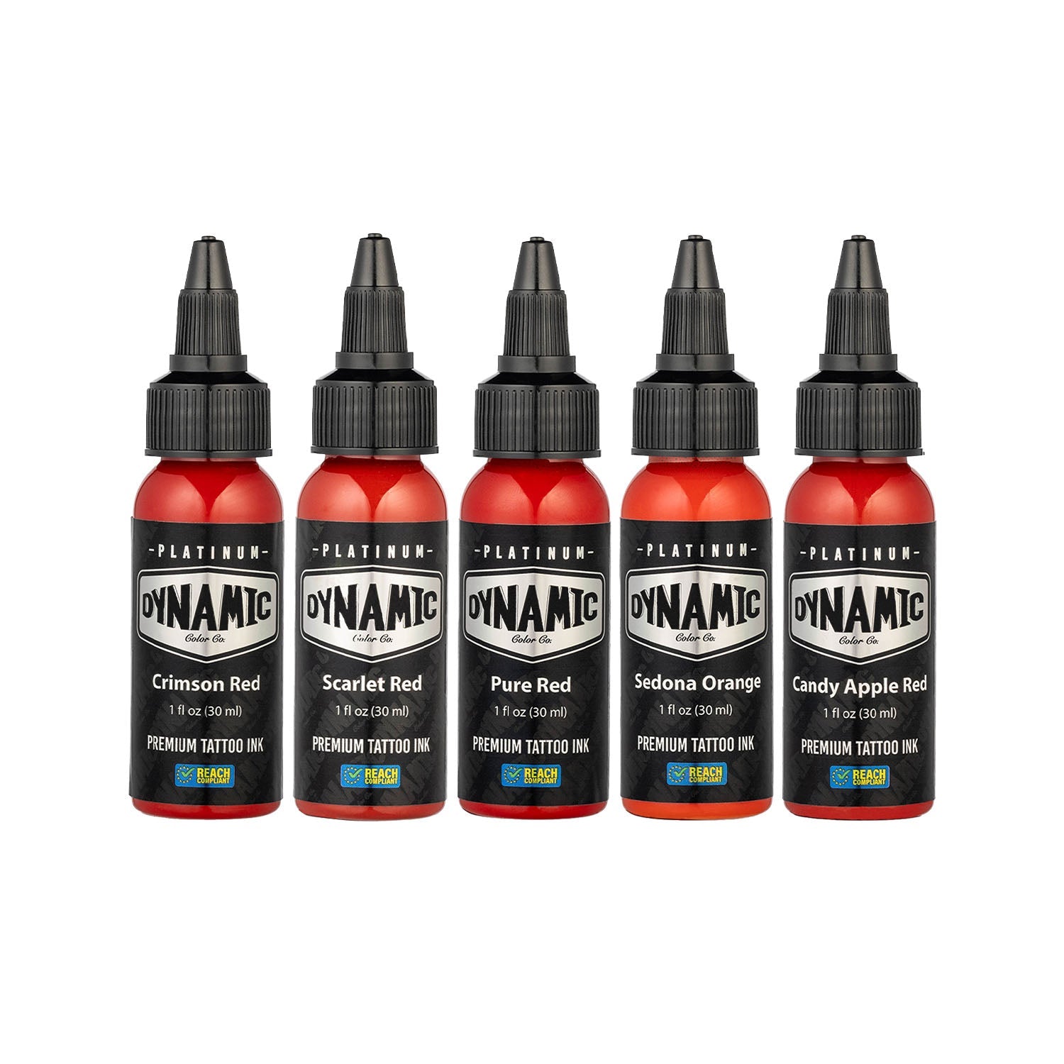 Platinum by Dynamic Tattoo Ink - Envy Set 5x 30 ml - Black Silk Ink
