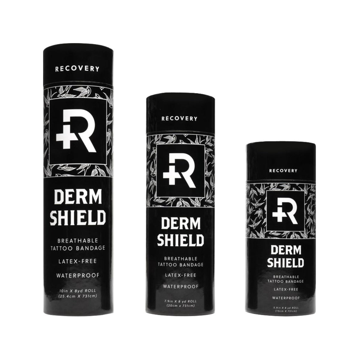 Recovery Derm Shield Protective Transparent Bandage - Tattoo Film Roll - Black Silk Ink
