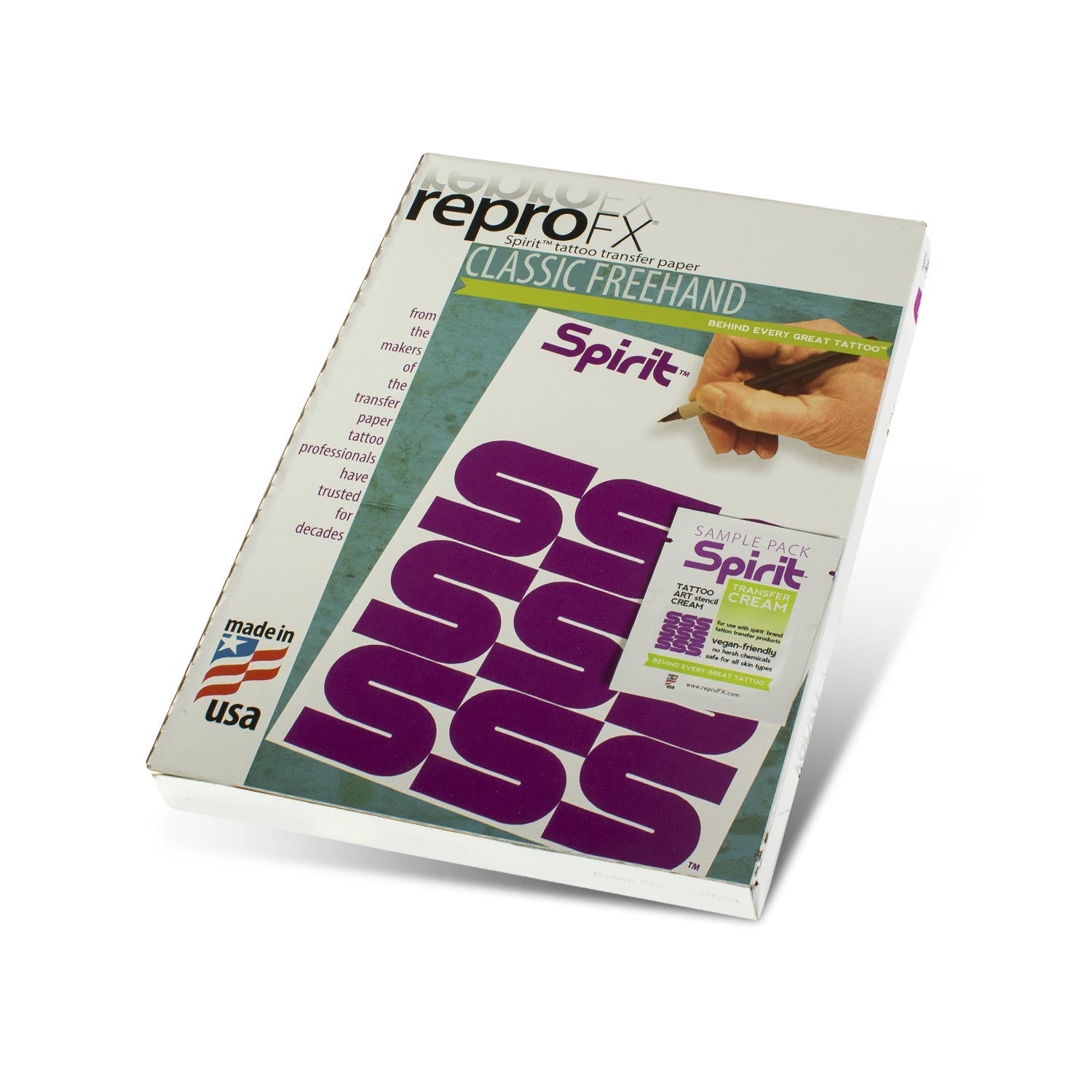 ReproFX Spirit Classic - Purple Free Hand Hectograph Paper (8.5" x 11") 20 Sheets - Black Silk Ink