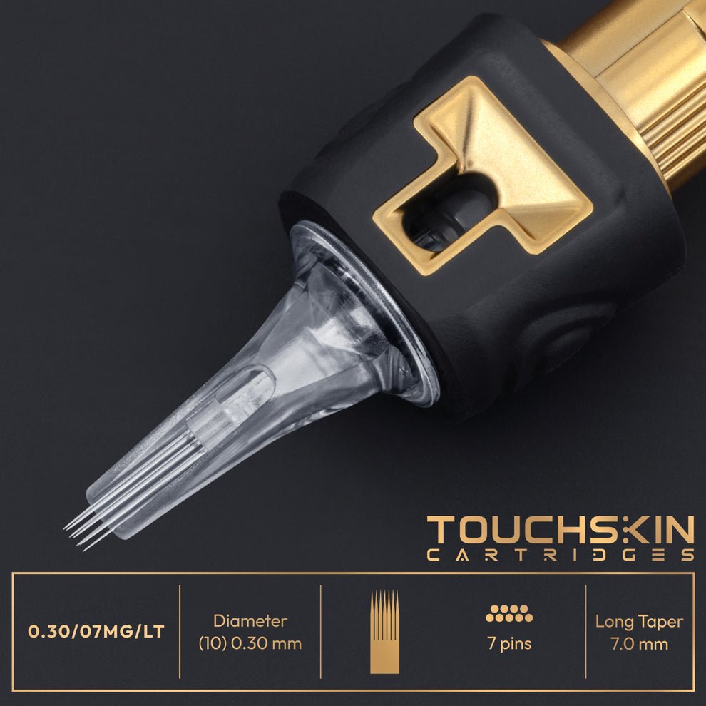 TouchSkin Magnum MG/LT 0.30 Tattoo Cartridges - Box of 20 - Black Silk Ink