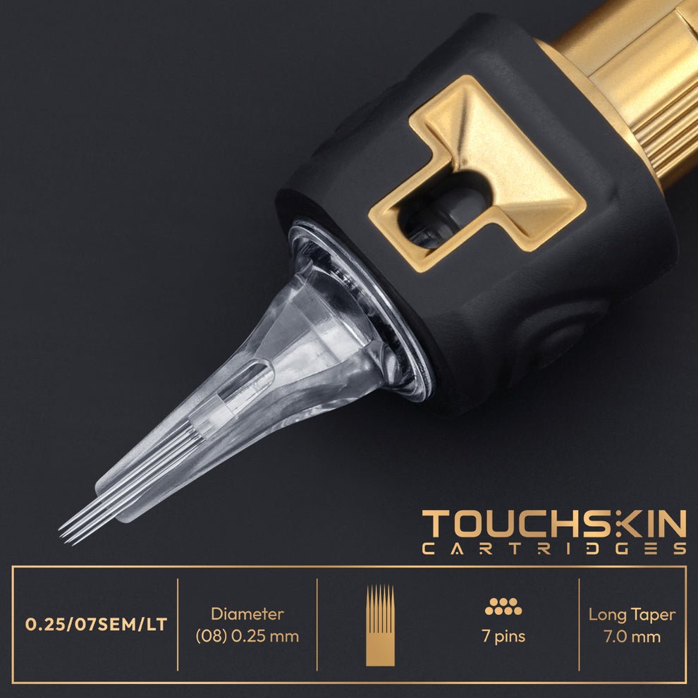 TouchSkin Soft Edge Magnum SEM/LT 0.25 Tattoo Cartridges - Box of 20 - Black Silk Ink