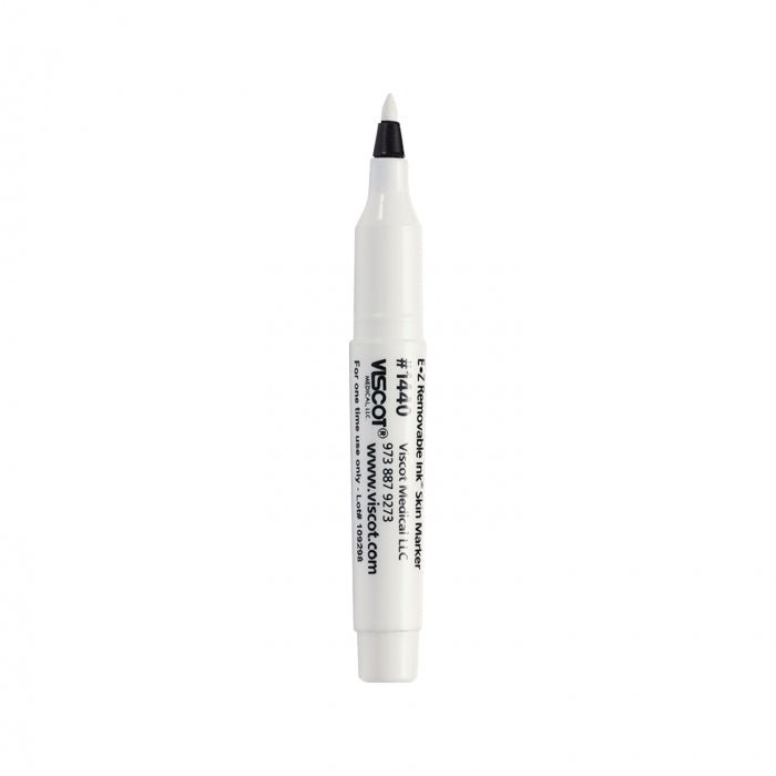 Viscot EZ Removable Ink Mini Skin Marker - White - Black Silk Ink