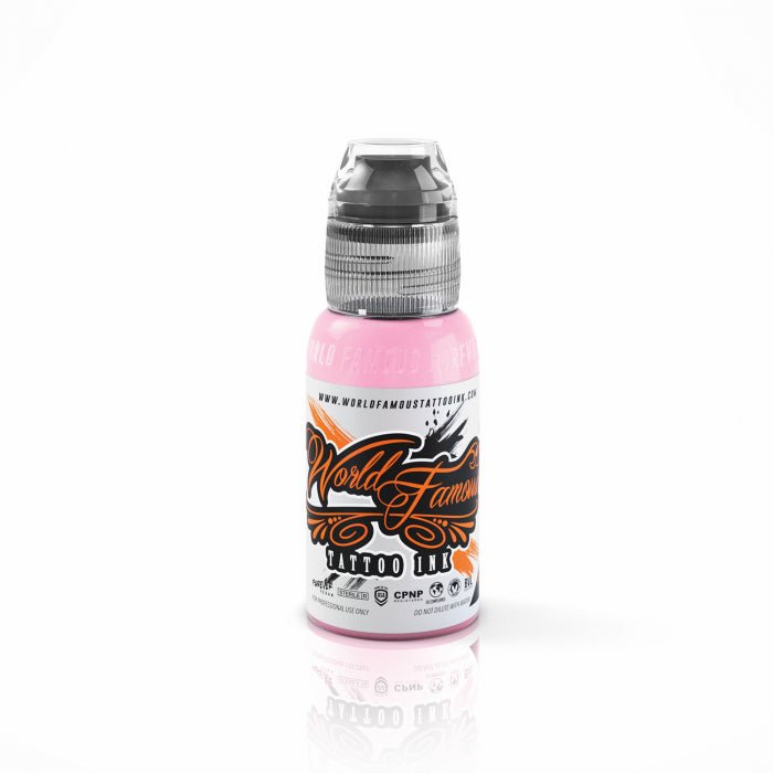 World Famous Ink A.D. Pancho Light Pink 30ml (1oz) - Black Silk Ink