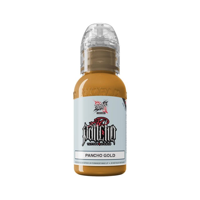 World Famous Limitless Tattoo Ink - Pancho Gold 30 ml (1 oz) - Black Silk Ink