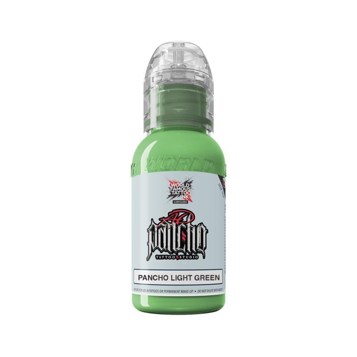World Famous Limitless Tattoo Ink - Pancho Light Green 30 ml (1 oz) - Black Silk Ink