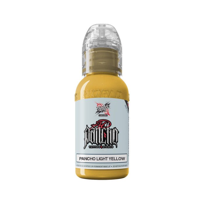 World Famous Limitless Tattoo Ink - Pancho Light Yellow 30 ml (1 oz) - Black Silk Ink