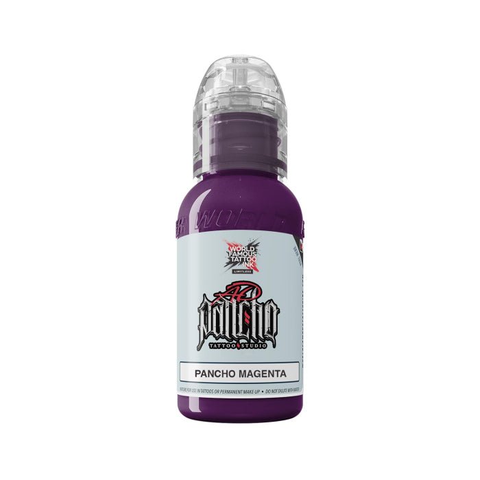 World Famous Limitless Tattoo Ink - Pancho Magenta 30 ml (1 oz) - Black Silk Ink